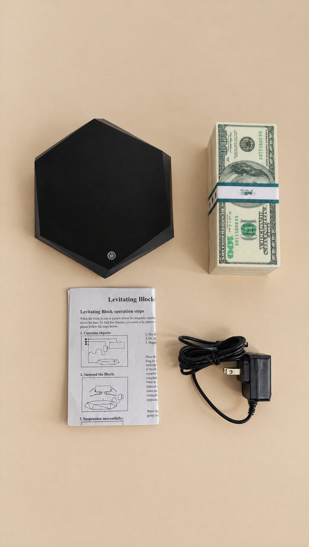 Levitating money lamp, second view